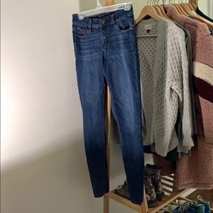 Mid Rise Skinny Blue Jeans